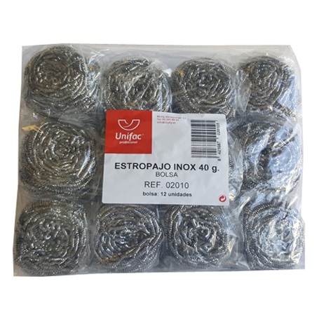 NANAS estropajo de acero 40 gramos paquete de 12 udes.                                                                                                                                                                                                    